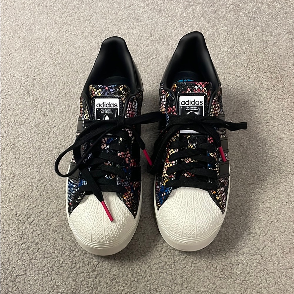 Adidas Multicolor Sneakers with Black and White Accents Size 7.5 NEW NEVER WORN